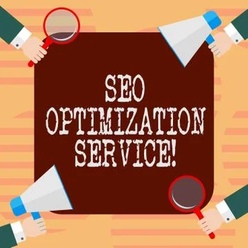 Word writing text Seo Optimization Service. Business concept for Aim to increase Stock Illustration