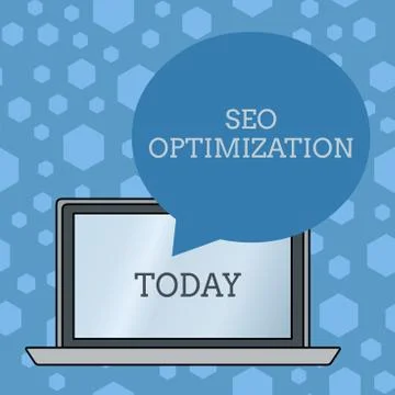 Word writing text Seo Optimization. Business concept for process of affecting Stock Illustration