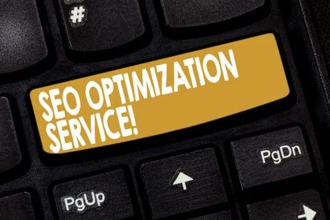 Word writing text Seo Optimization Service. Business concept for Aim to increase 写真素材