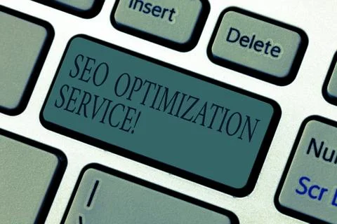 Word writing text Seo Optimization Service. Business concept for Aim to increase Stock Photos