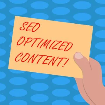 Word writing text Seo Optimized Content. Business concept for Making website イラスト素材