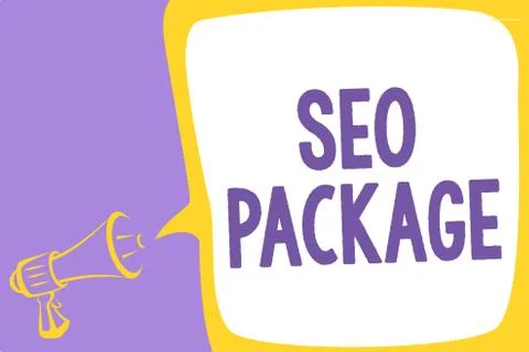 Word writing text Seo Package. Business concept for practice of search engine 스톡 일러스트