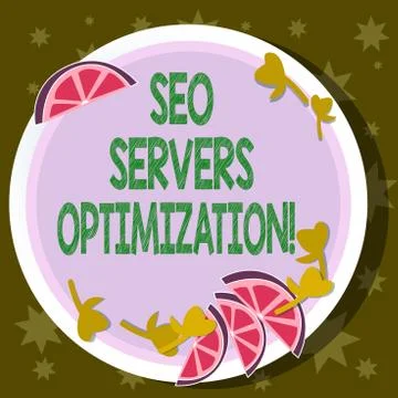 Word writing text Seo Servers Optimization. Business concept for SEO network Stockillustratie