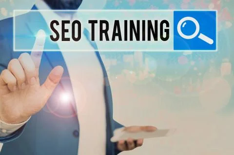 Word writing text Seo Training. Business concept for learn specific knowledge Fotos de archivo
