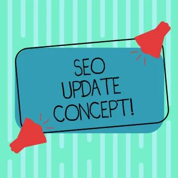Word writing text Seo Update Concept. Business concept for improve online Illustrazione stock