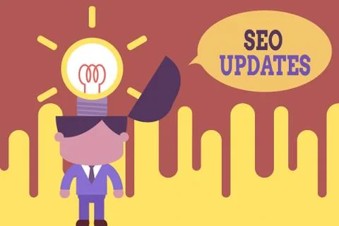 Word writing text Seo Updates. Business concept for new information or design in 스톡 일러스트