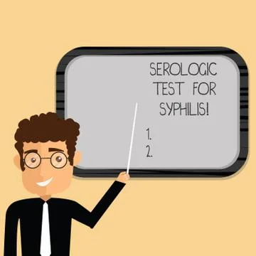Word writing text Serologic Test For Syphilis. Business concept for Laboratory Illustrazione stock