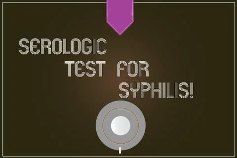 Word writing text Serologic Test For Syphilis. Business concept for Laboratory 스톡 일러스트