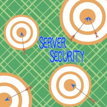 Word writing text Server Security. Business concept for web server that Stockillustratie