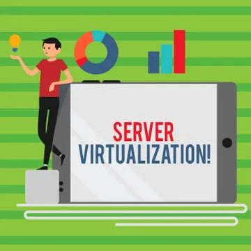 Word writing text Server Virtualization. Business concept for allow for more Stock Illustration