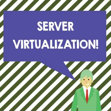 Word writing text Server Virtualization. Business concept for allow for more Stock Illustration