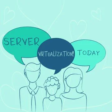 Word writing text Server Virtualization. Business concept for allow for more Stock Illustration