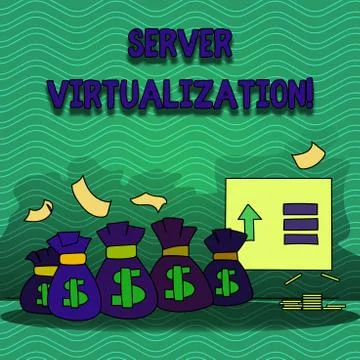 Word writing text Server Virtualization. Business concept for allow for more Stock Illustration