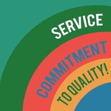 Word writing text Service Commitment To Quality. Business concept for Excellent Stock Illustration