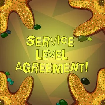 Word writing text Service Level Agreement. Business concept for Commitment Stock Illustration