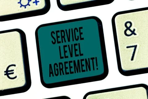Word writing text Service Level Agreement. Business concept for Commitment 写真素材