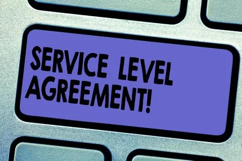 Word writing text Service Level Agreement. Business concept for Commitment 写真素材