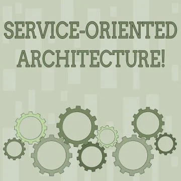 Word writing text Service Oriented Architecture. Business concept for service Illustrazione stock