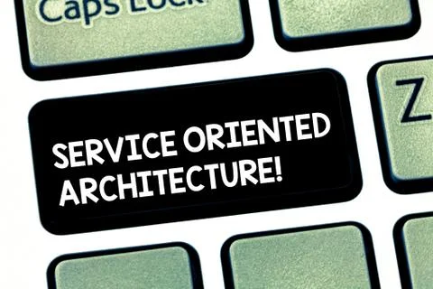 Word writing text Service Oriented Architecture. Business concept for Central Stock Photos