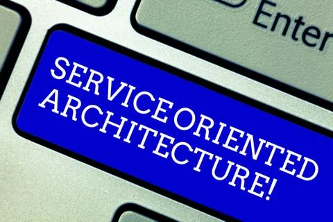 Word writing text Service Oriented Architecture. Business concept for Central 스톡 사진