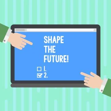 Word writing text Shape The Future. Business concept for Looking Forward to Illustrazione stock