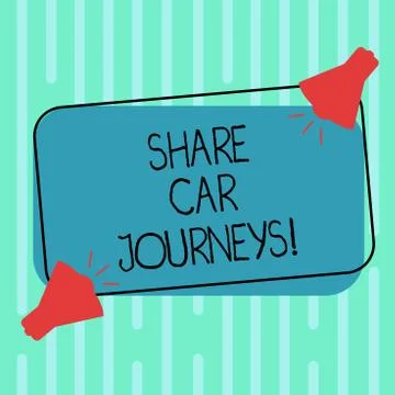 Word writing text Share Car Journeys. Business concept for when two or more Stock Illustration