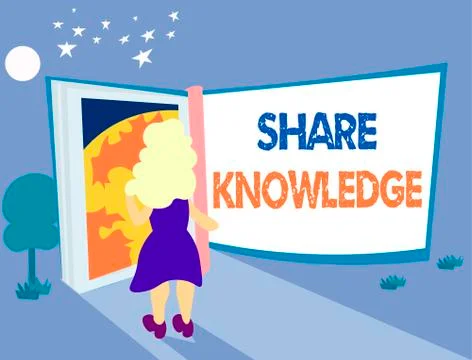 Word writing text Share Knowledge. Business concept for teaching others what I Stock Illustration