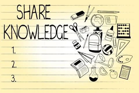 Word writing text Share Knowledge. Business concept for teaching others what I Stock Illustration