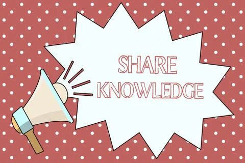 Word writing text Share Knowledge. Business concept for teaching others what I Stock Illustration