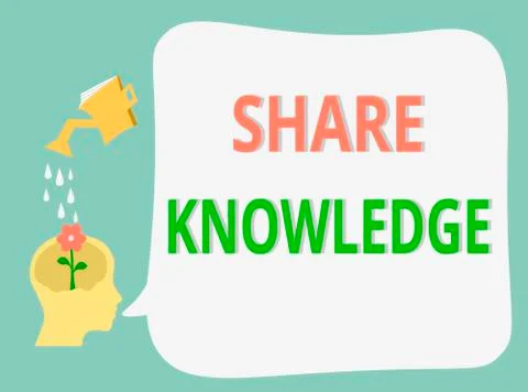 Word writing text Share Knowledge. Business concept for teaching others what I Stock Illustration