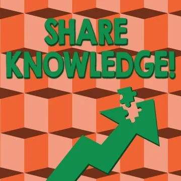 Word writing text Share Knowledge. Business concept for exchanged among showing Stock Illustration