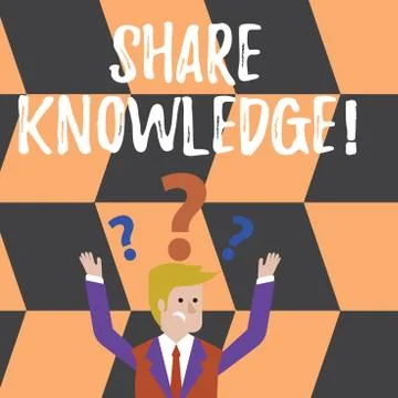 Word writing text Share Knowledge. Business concept for exchanged among showing Stock Illustration