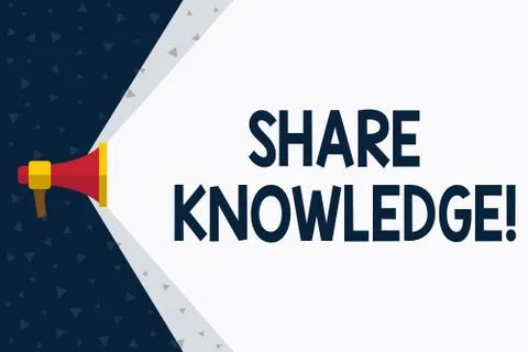 Word writing text Share Knowledge. Business concept for exchanged among showing Stock Illustration