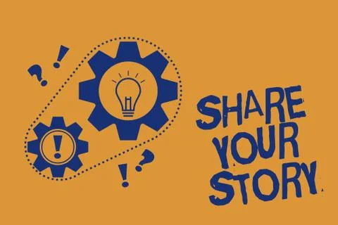Word writing text Share Your Story. Business concept for asking someone to about Stock Illustration