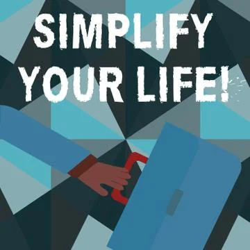 Word writing text Simplify Your Life. Business concept for focused on important Stock Illustration