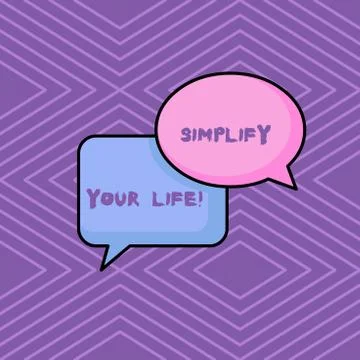 Word writing text Simplify Your Life. Business concept for focused on important Stock Illustration