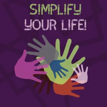 Word writing text Simplify Your Life. Business concept for focused on important Stock Illustration