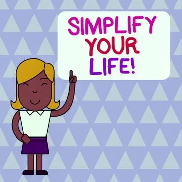 Word writing text Simplify Your Life. Business concept for focused on important Stock Illustration