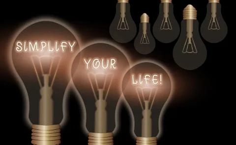 Word writing text Simplify Your Life. Business concept for focused on important Stock Illustration