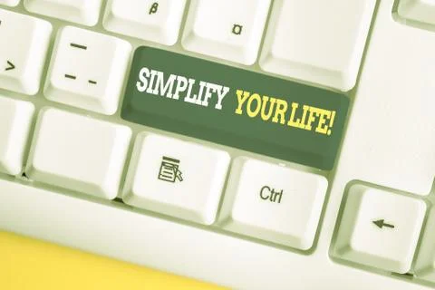 Word writing text Simplify Your Life. Business concept for focused on important Stock Photos