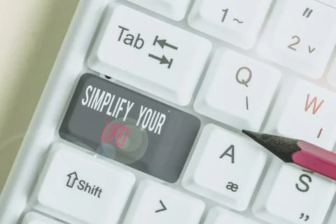 Word writing text Simplify Your Life. Business concept for focused on important Stock Photos