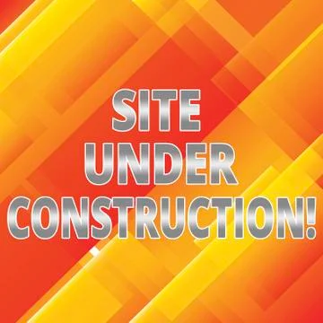 Word writing text Site Under Construction. Business concept for Implies Illustrazione stock