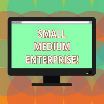 Word writing text Small Medium Enterprise. Business concept for independent Stock-Illustration