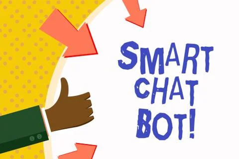 Word writing text Smart Chat Bot. Business concept for Artificial intelligence Stock Illustration