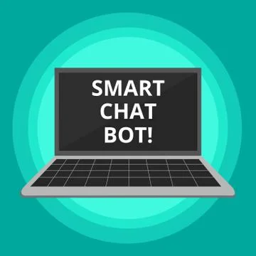 Word writing text Smart Chat Bot. Business concept for Artificial intelligence Stock Illustration