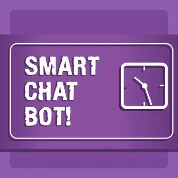 Word writing text Smart Chat Bot. Business concept for Artificial intelligence Stock Illustration