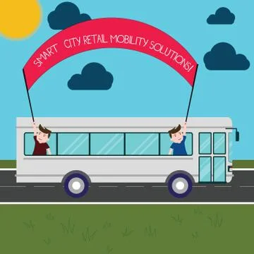 Word writing text Smart City Retail Mobility Solutions. Business concept for Stock Illustration