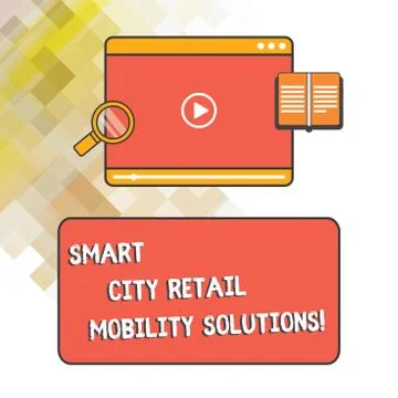 Word writing text Smart City Retail Mobility Solutions. Business concept for Stock Illustration