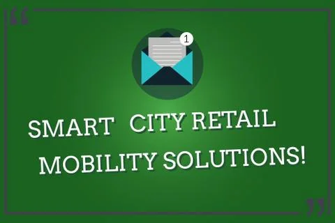 Word writing text Smart City Retail Mobility Solutions. Business concept for Stock Illustration