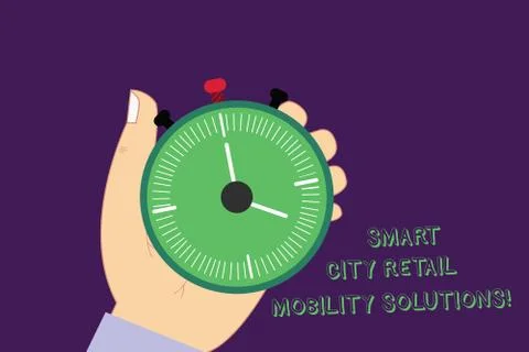 Word writing text Smart City Retail Mobility Solutions. Business concept for Stock Illustration